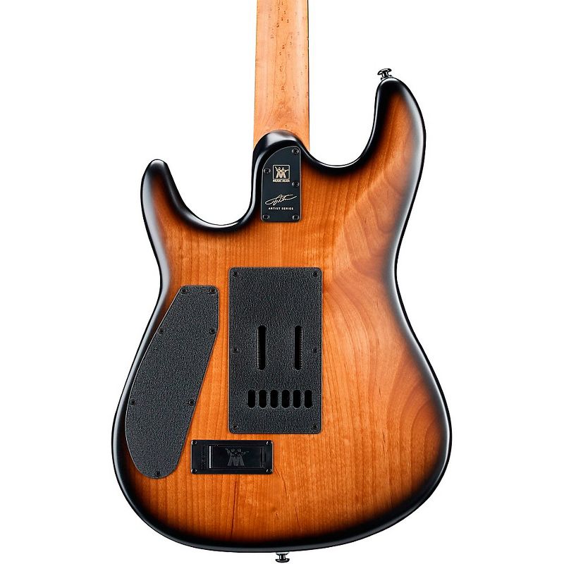 Ernie Ball Music Man Jason Richardson 6 String Electric Guitar with Black Hardware Buckeye Burl