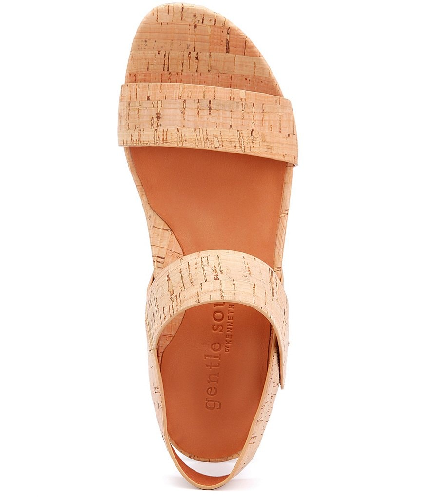 Gentle Souls Gisele Two Band Cork Wedge Sandals