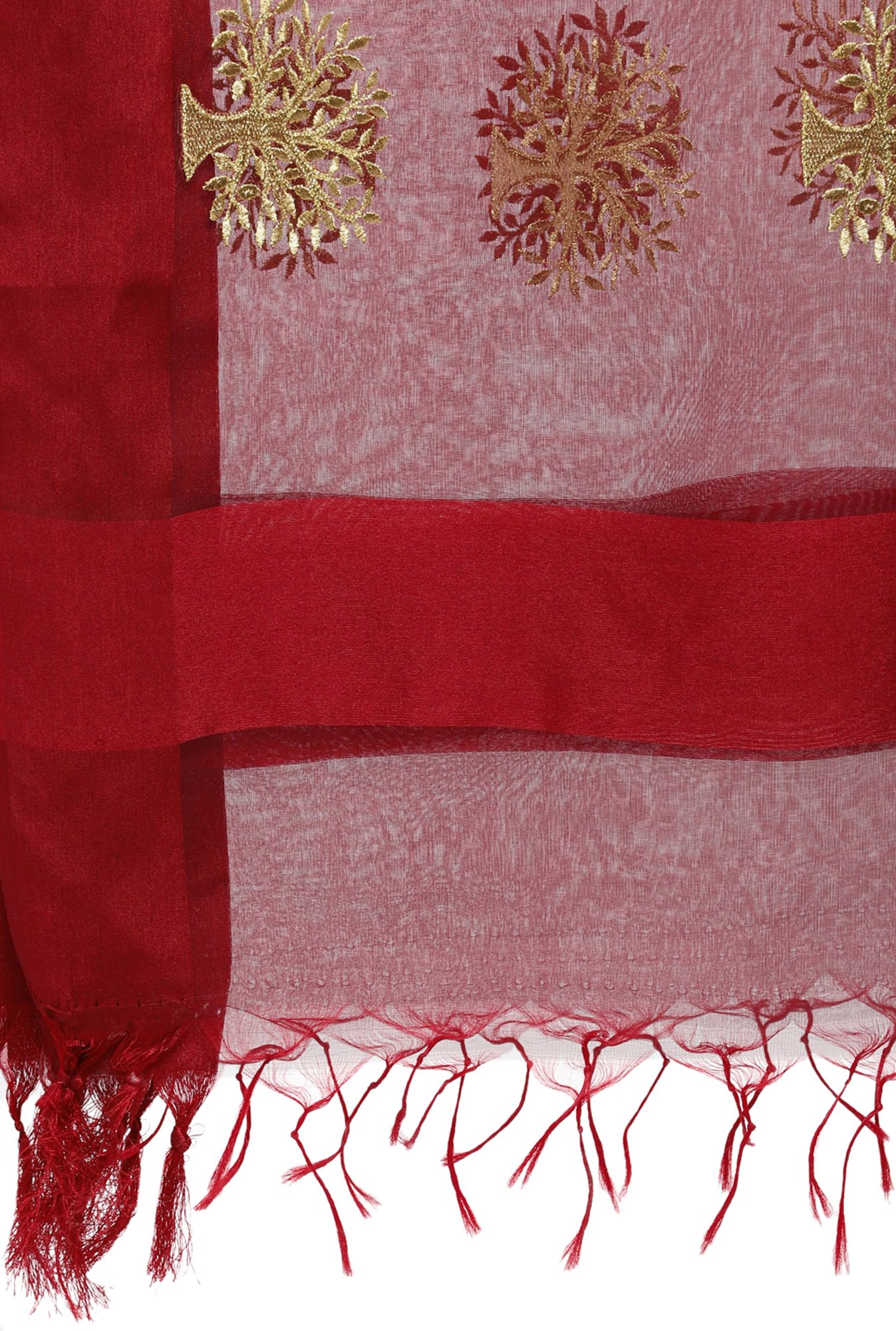 Stylum Red Plain Dupatta