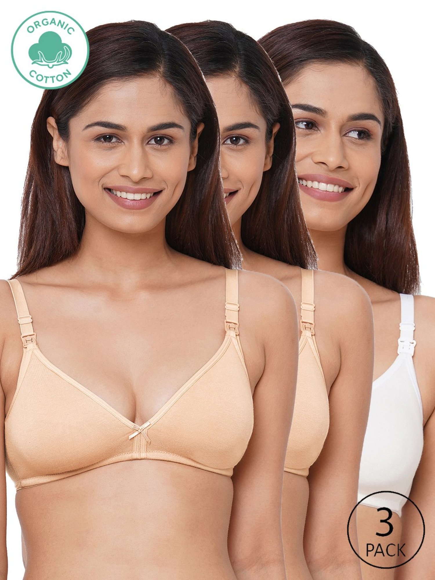 Inner Sense White Non Wired Non Padded Nursing Bra