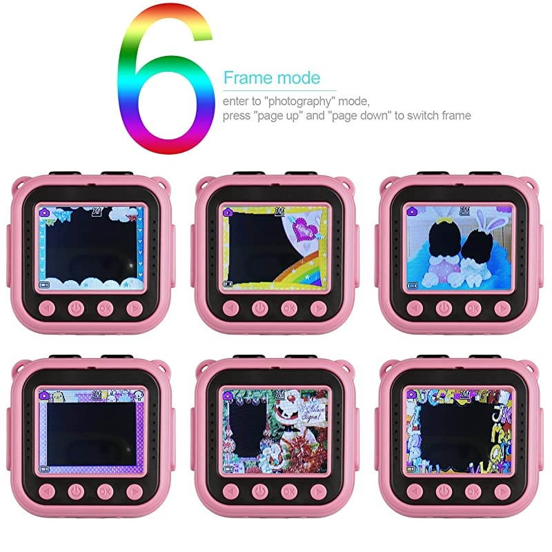 Kids Waterproof Camera with Video Recorder Includes 8GB Memory Card Pink