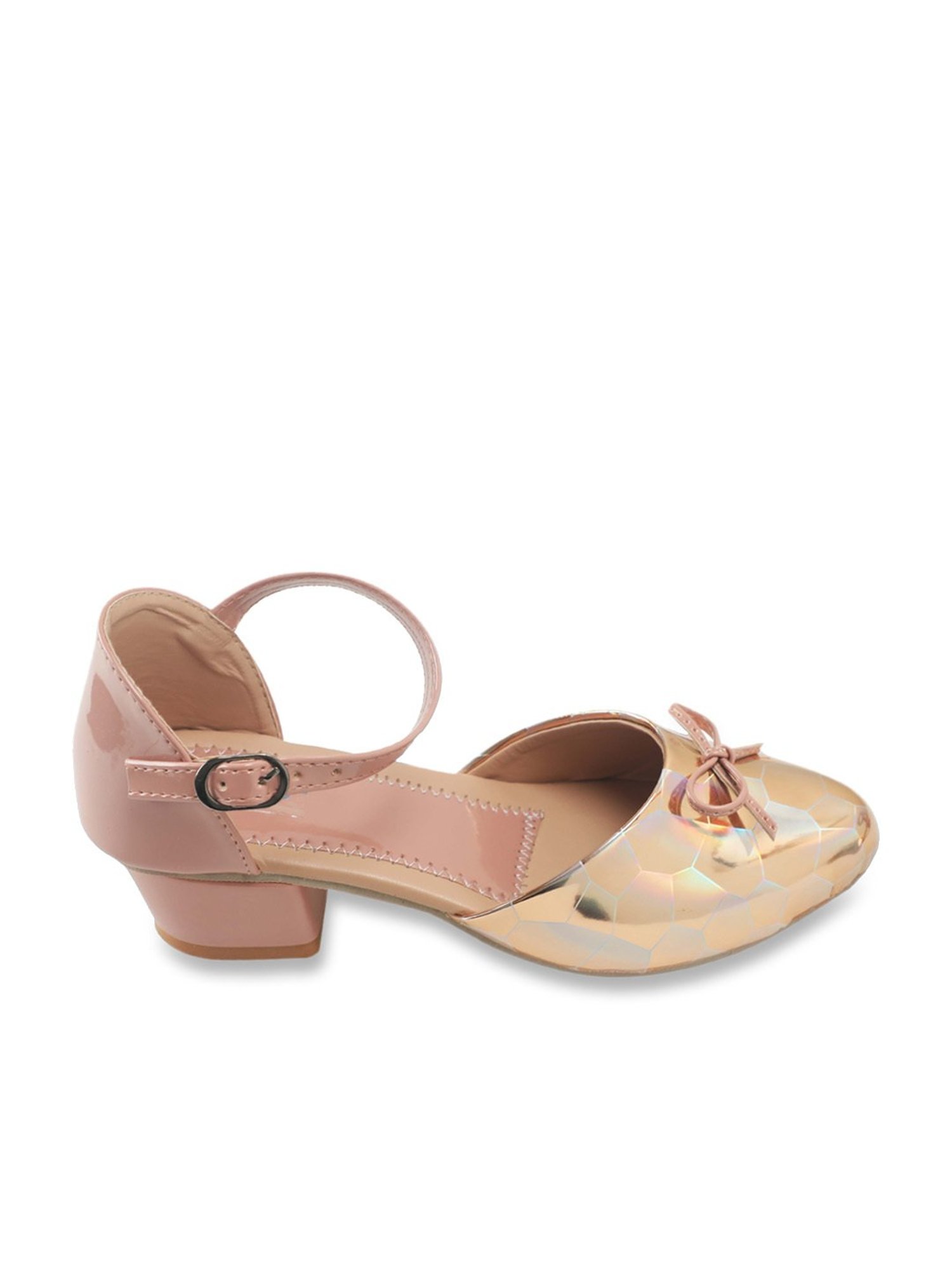 Tiny Bugs Kids Peach Ethnic Sandals