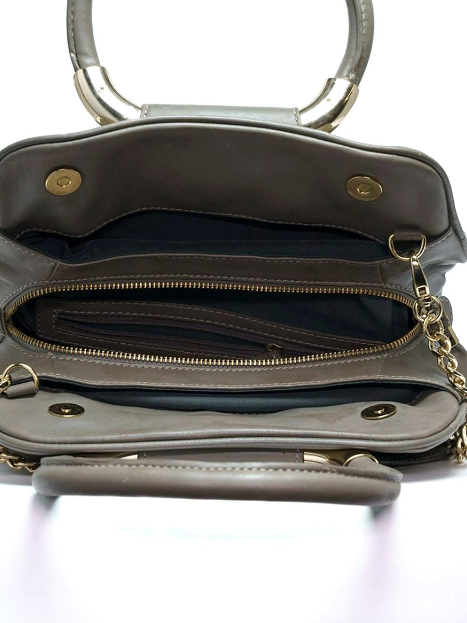 RI2K London DarkOlive Leather Medium Handbag