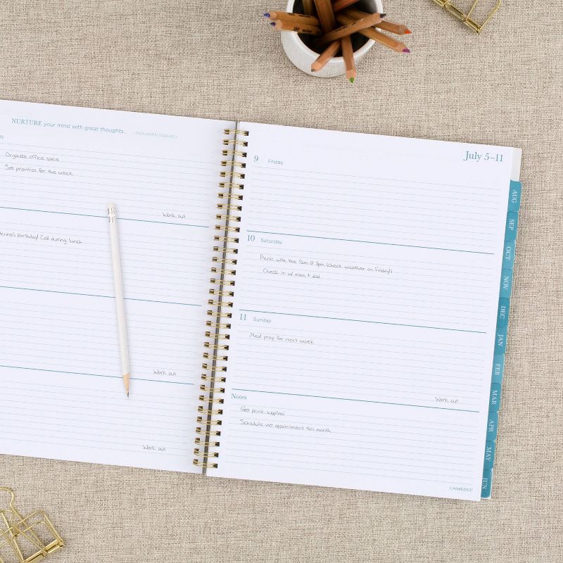 2021-22 Academic Planner 11"x8.5" Plastic Weekly/Monthly Athens Tile - Cambridge