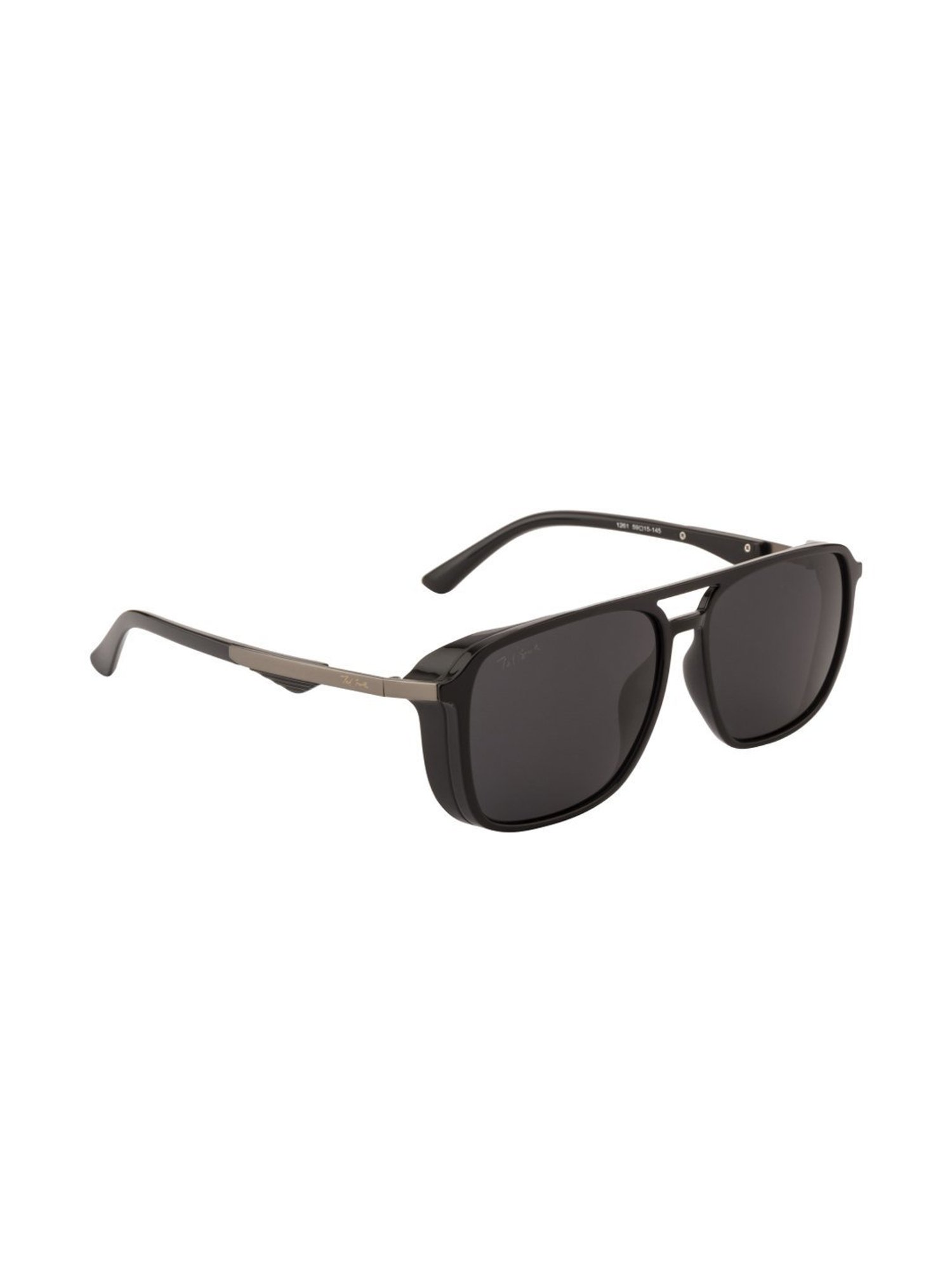 Ted Smith TS-1261S_GRY Black Polarized Aviator