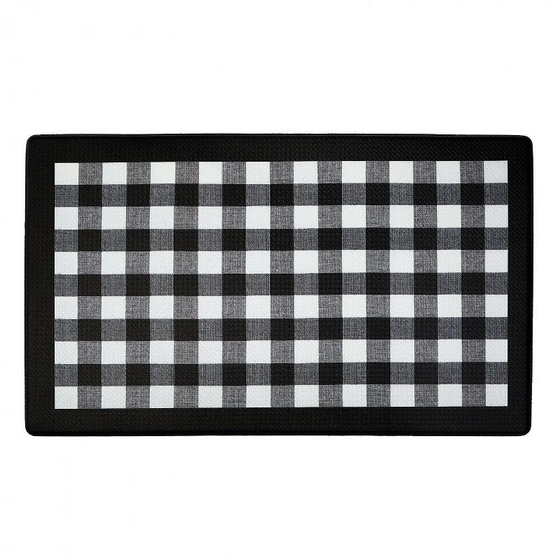 1'5"x2'5" Rectangle Plaid Floor Mat Multicolored - GoodGram
