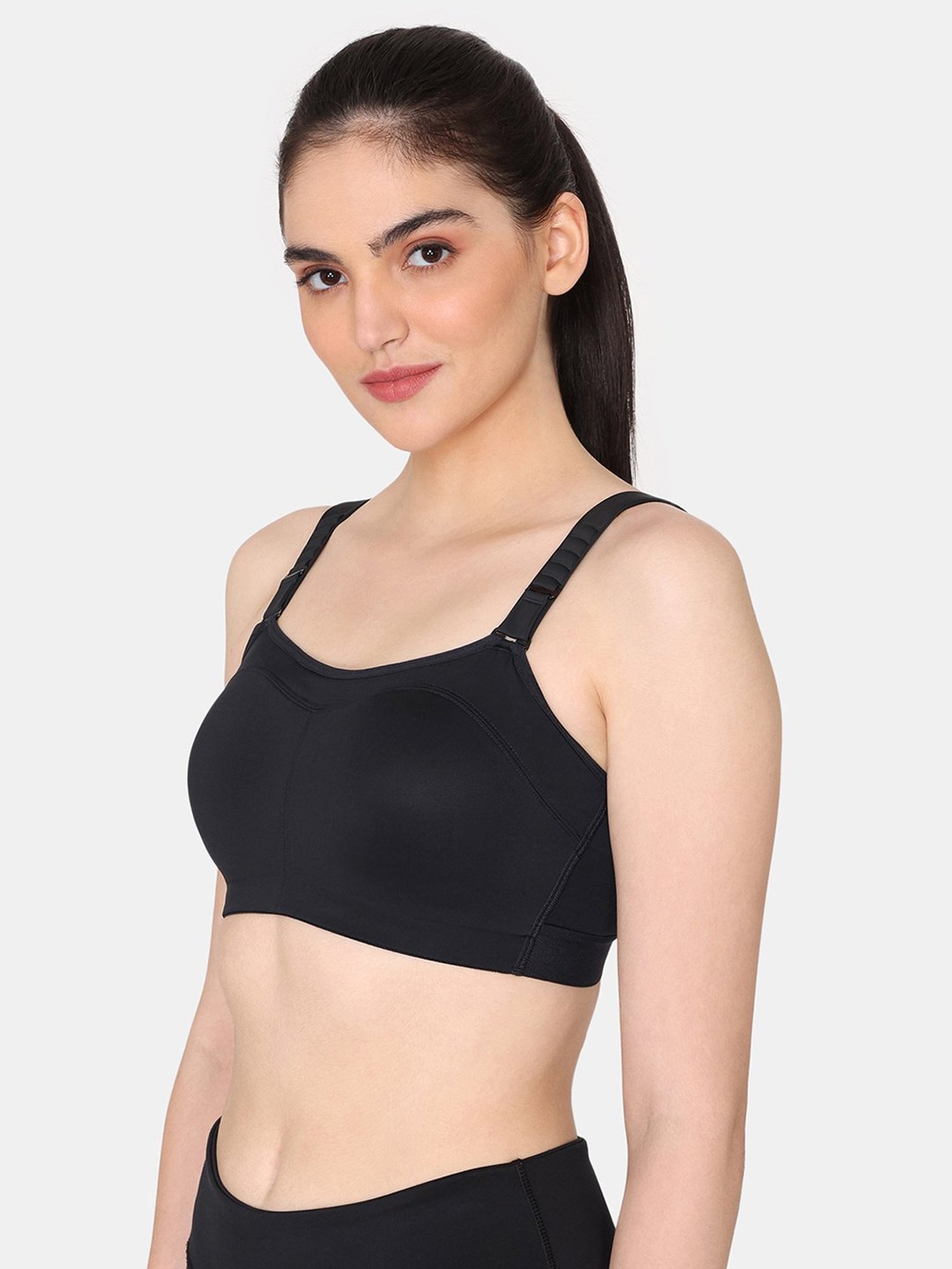 Zelocity by Zivame Black Sports Bra