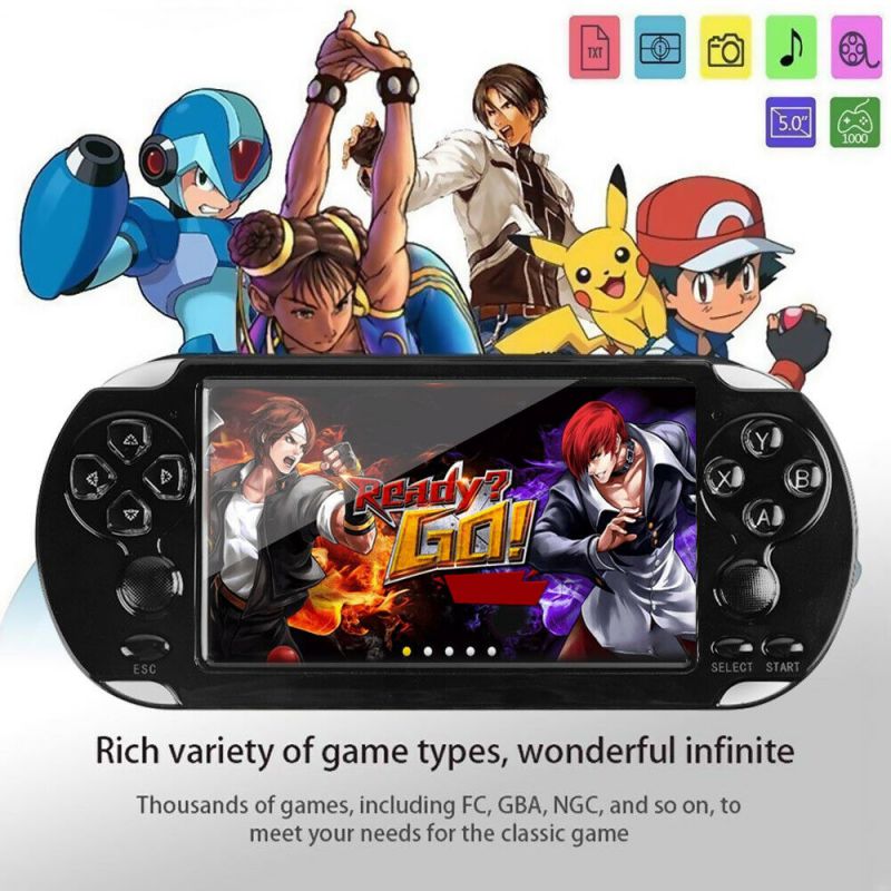 Handheld Game Console, Portable Video Game Console 5.0 Inch 32GB Built in 3000 Classic Retro Game Console with Camera , Support GBA / GBC / GB / SEGA / NES / SFC / NEOGEO X9