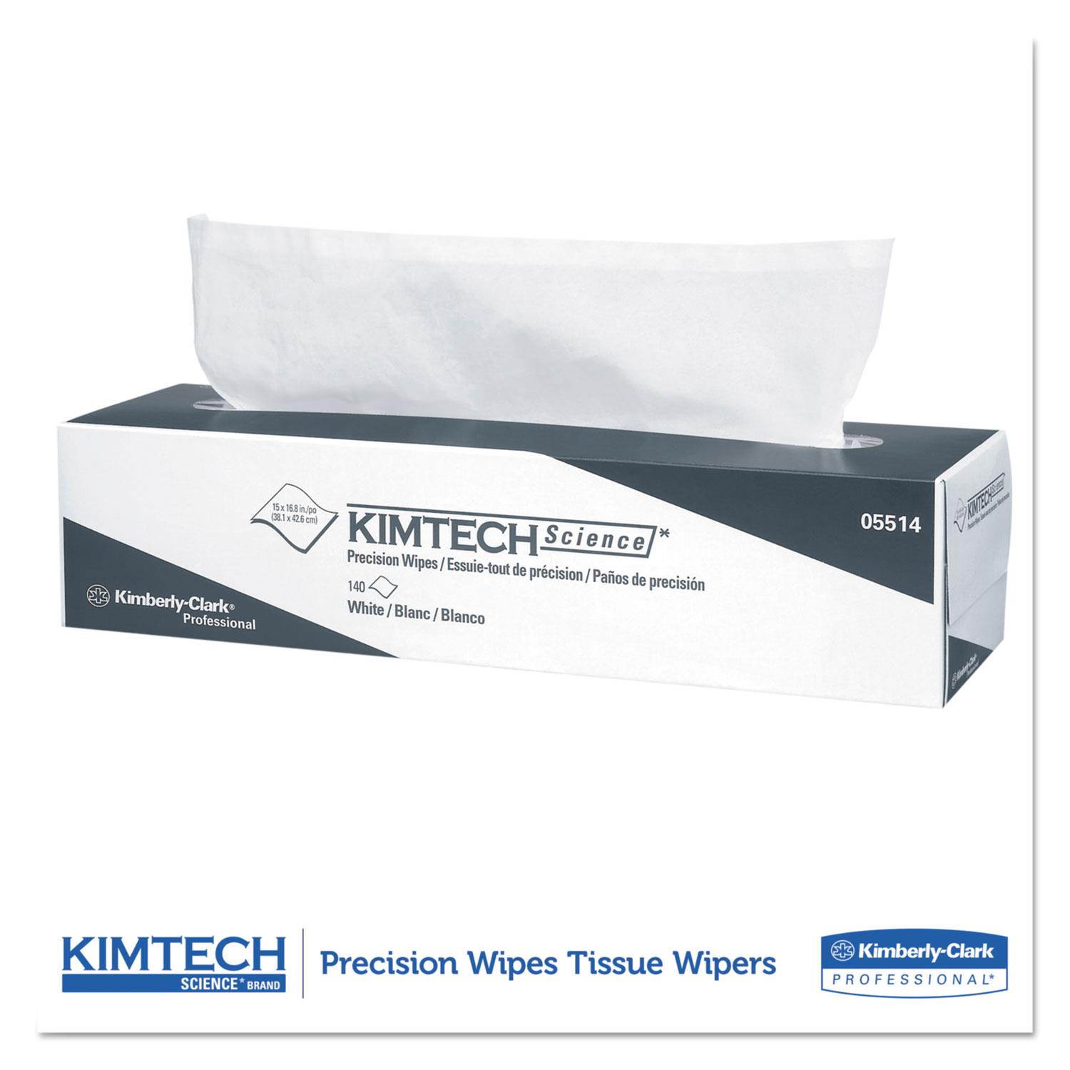 Kimtech Precision Wipers POP-UP Box 2-Ply 14.7 x 16.6 White 90/Box 05517