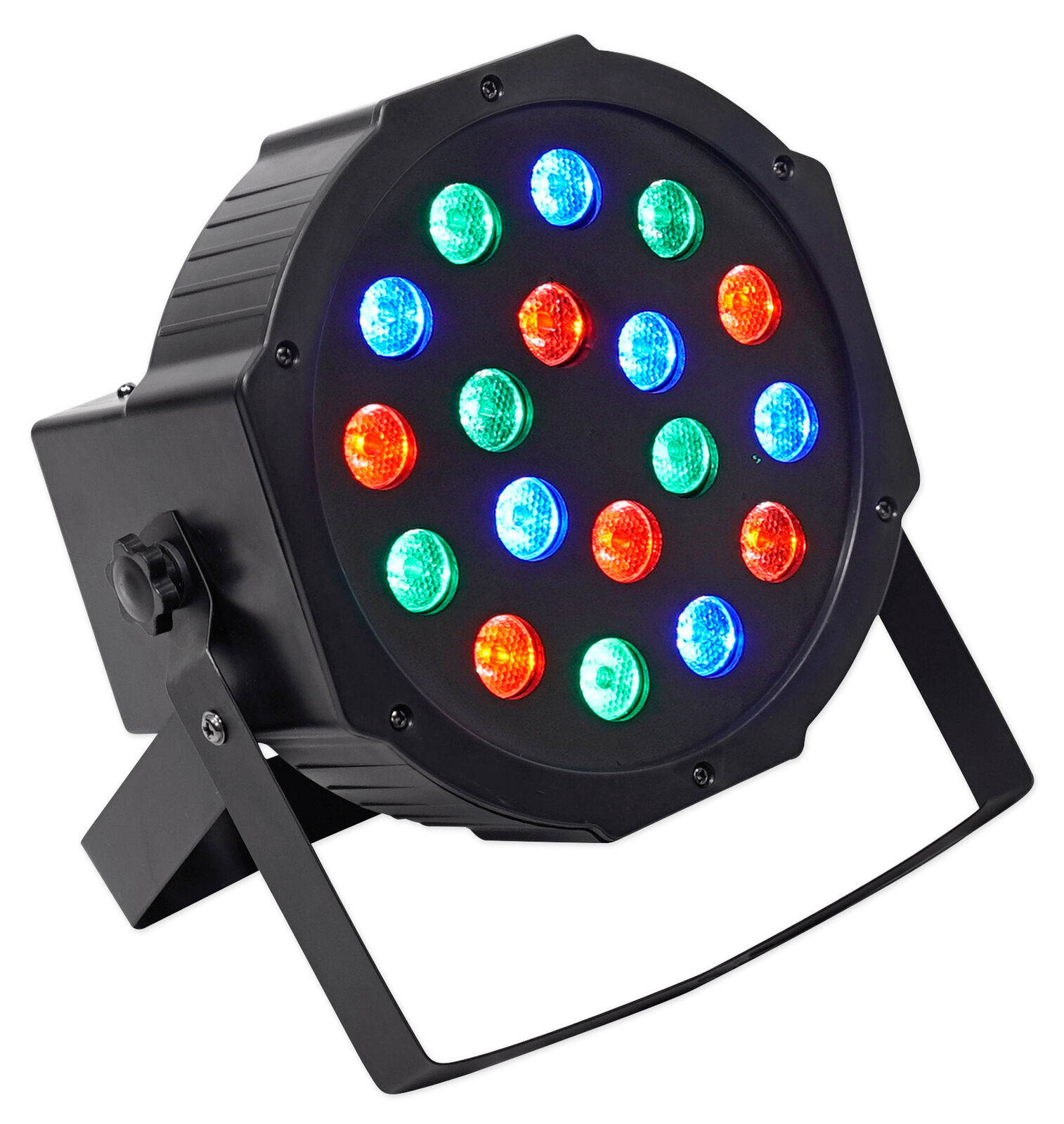 (2) Rockville RockPAR50 LED RGB Compact Par Can DJ/Club DMX Wash Lights