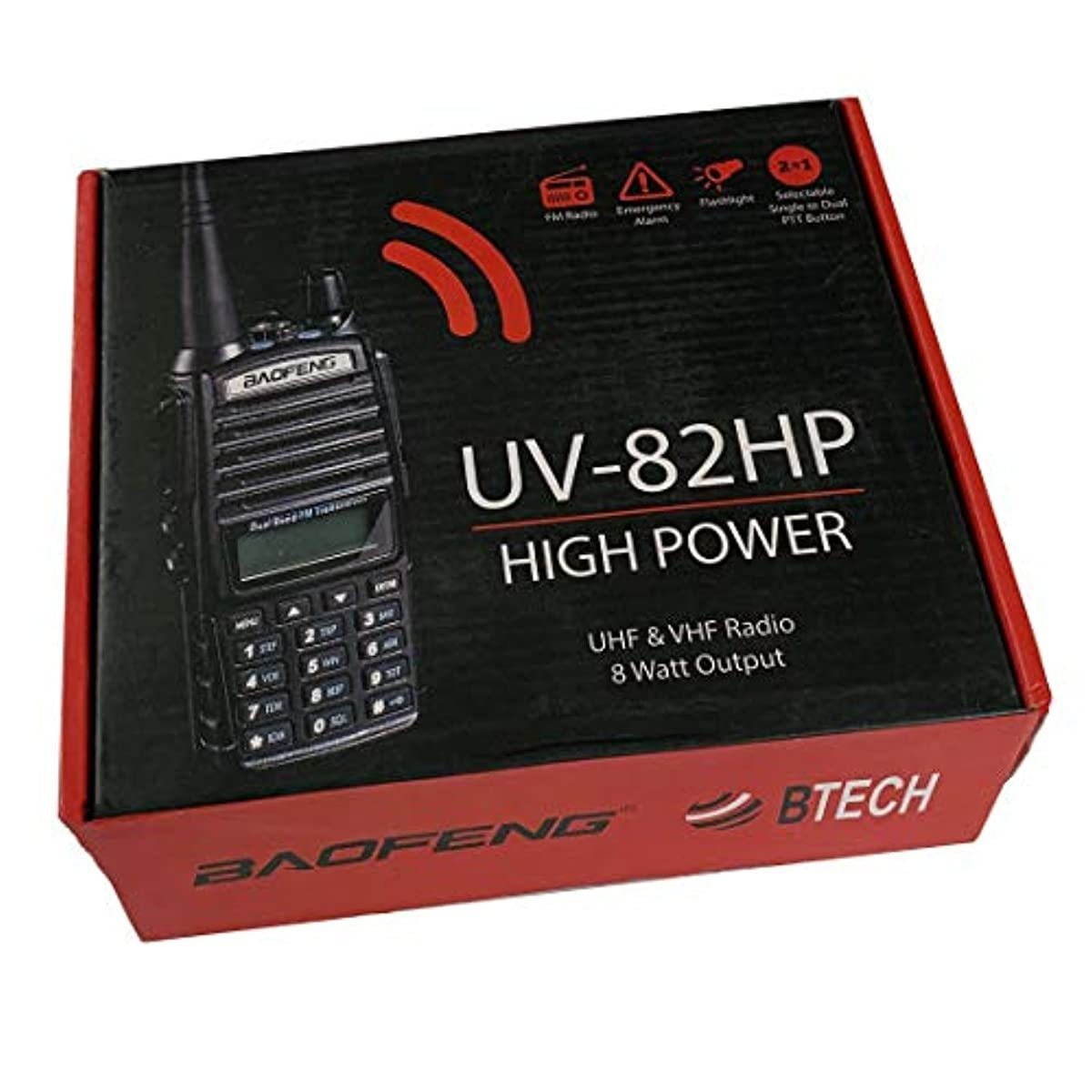 BaoFeng UV-82HP (RED) High Power Dual Band Radio: 136-174mhz (VHF) 400-520mhz (UHF) Amateur (Ham) Portable Two-Way