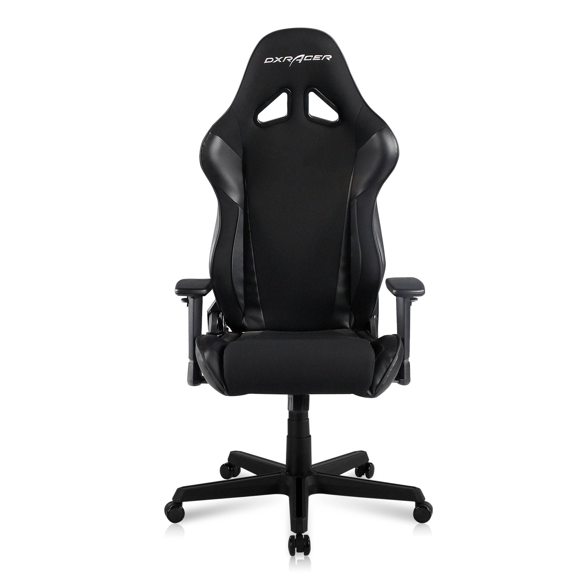 DXRacer Ergonomically Designed Racing Series RAA106 Black Strong Mesh and PU Leather 135-degree Recline High-End Gaming Chair with Neck and Lumbar Support Pillow
