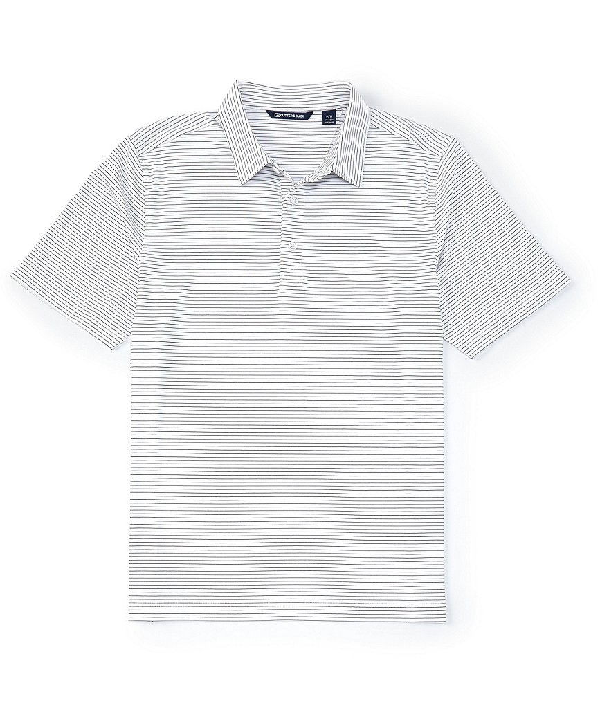 Cutter & Buck Forge Pencil Stripe CB DryTec Short-Sleeve Polo