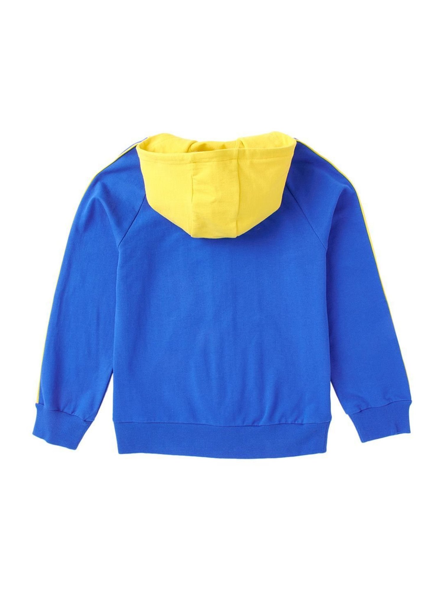 Cub McPaws Kids Blue & Yellow Cotton Printed Full Sleeves Sweatshirt