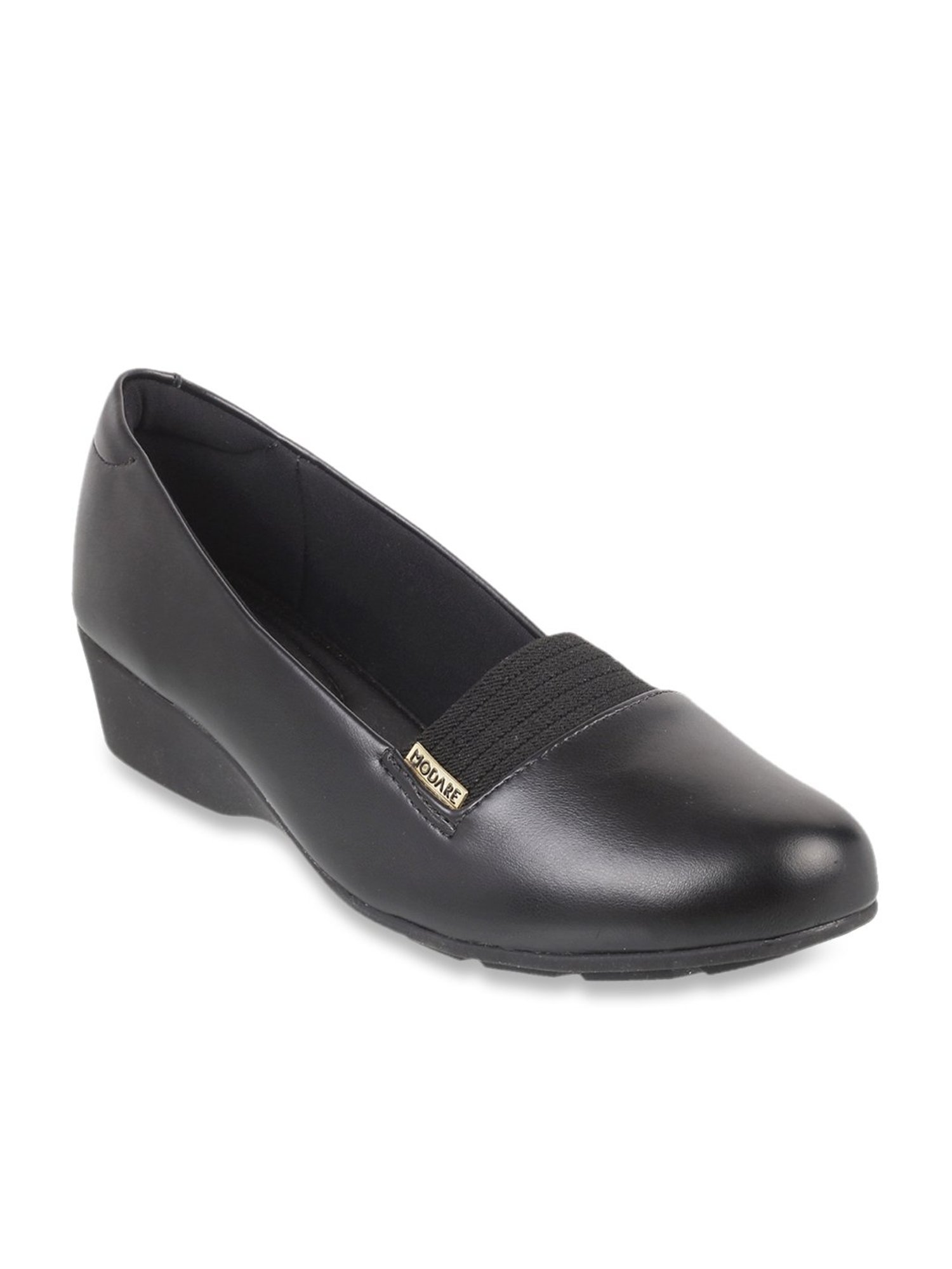 J. Fontini by Mochi Women's Black Wedge Pumps
