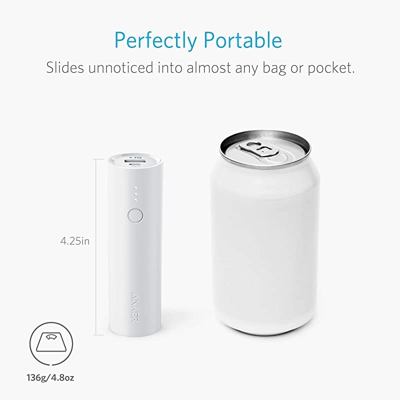 PowerCore 5000 Portable Charger UltraCompact 5000mAh External Battery with FastCharging Technology Power Bank for iPhone iPad Samsung Galaxy and More