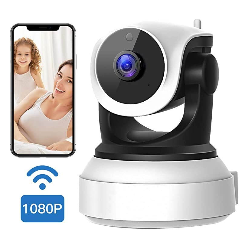 1080P WiFi Camera  HD Wireless IP Camera with Night Vision Motion Detection Cloud Service TwoWay Audio Home Security Camera for Indoor Support Max 128G TF Card