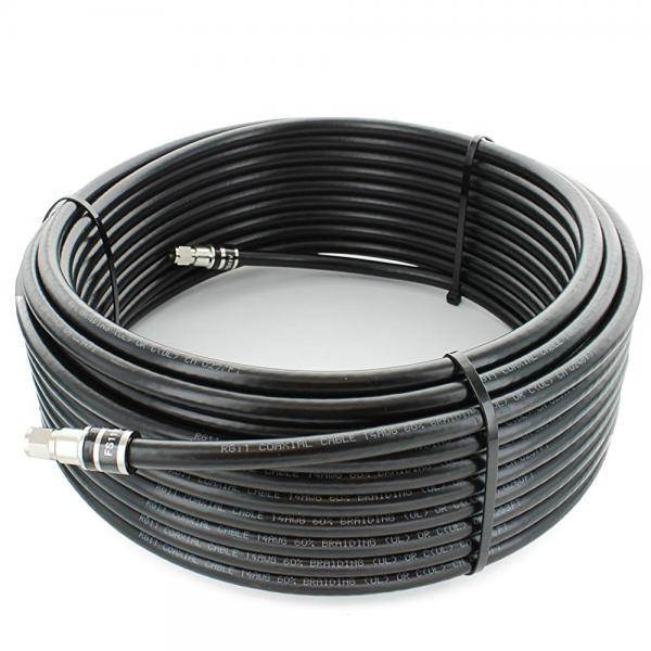 Wilson RG11 75ft Black Cable with F-Male Connectors - 951175