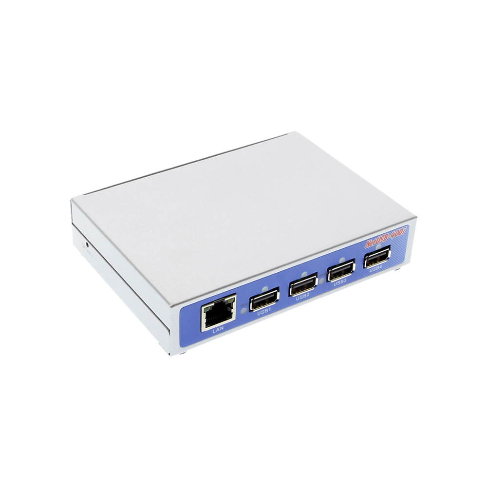 CoolGear&reg; Industrial USB 2.0 Over IP Network 4-Port Hub, Share any USB Device Over TCP/IP Network