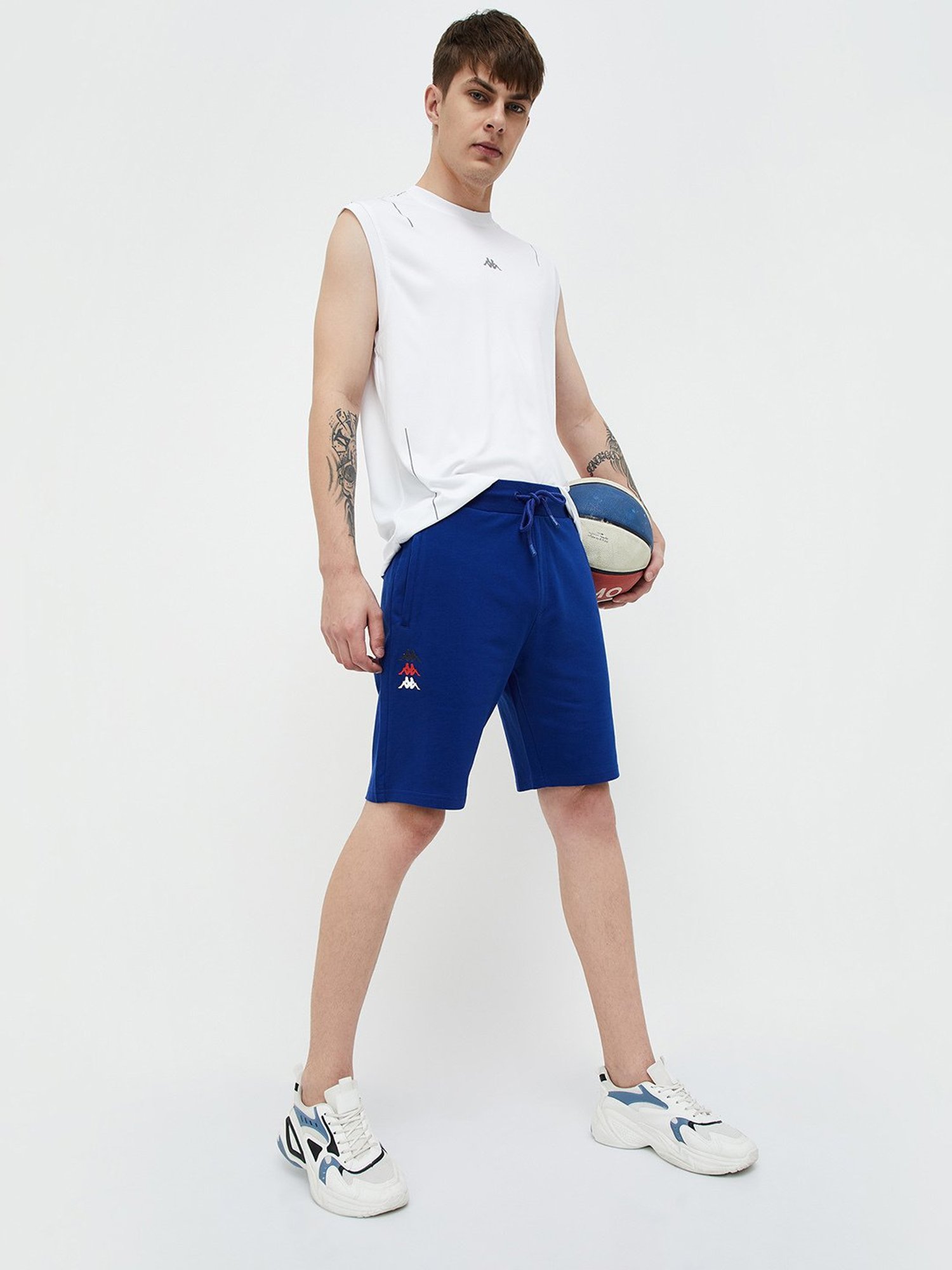 KAPPA Navy Relaxed Fit Sports Shorts