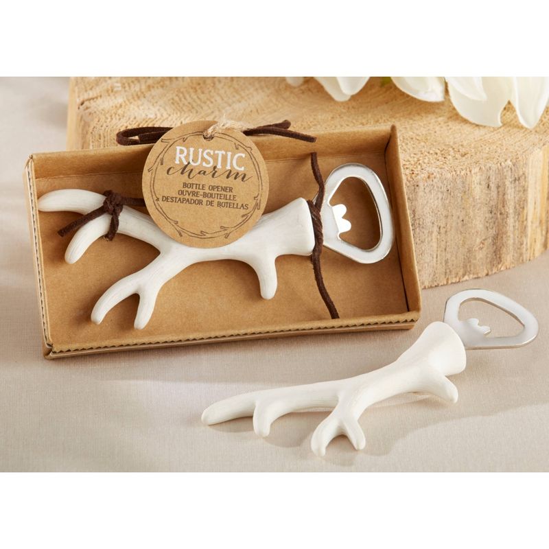 12ct "Rustic Charm" Antler Bottle Opener