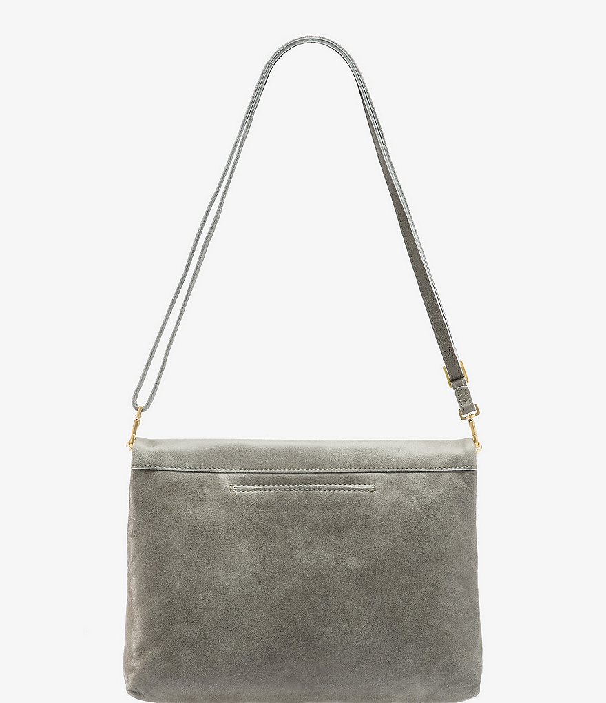 Hammitt VIP Fold Over Large Studded Leather Zip Flap Crossbody Bag