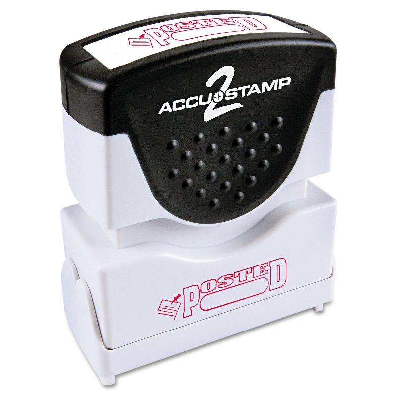 Accustamp2 Pre-Inked Shutter Stamp with Microban Red POSTED 1 5/8 x 1/2 035580