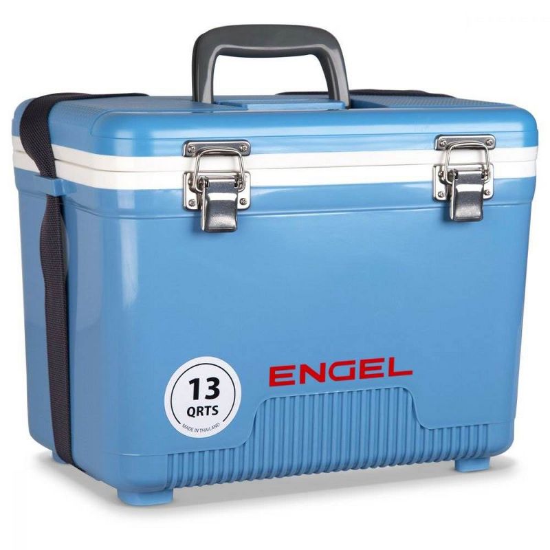Engel 13 Quart 18 Can Leak Proof Odor Resistant Insulated Cooler Drybox in Blue with Stain and Odor-Resistant Surface for 18 Cans or 12 lbs of Ice