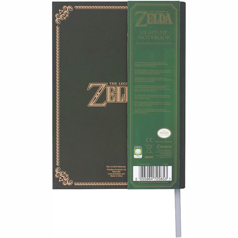 Paladone Products Ltd. The Legend of Zelda Triforce Light Up Notebook | 200 Pages