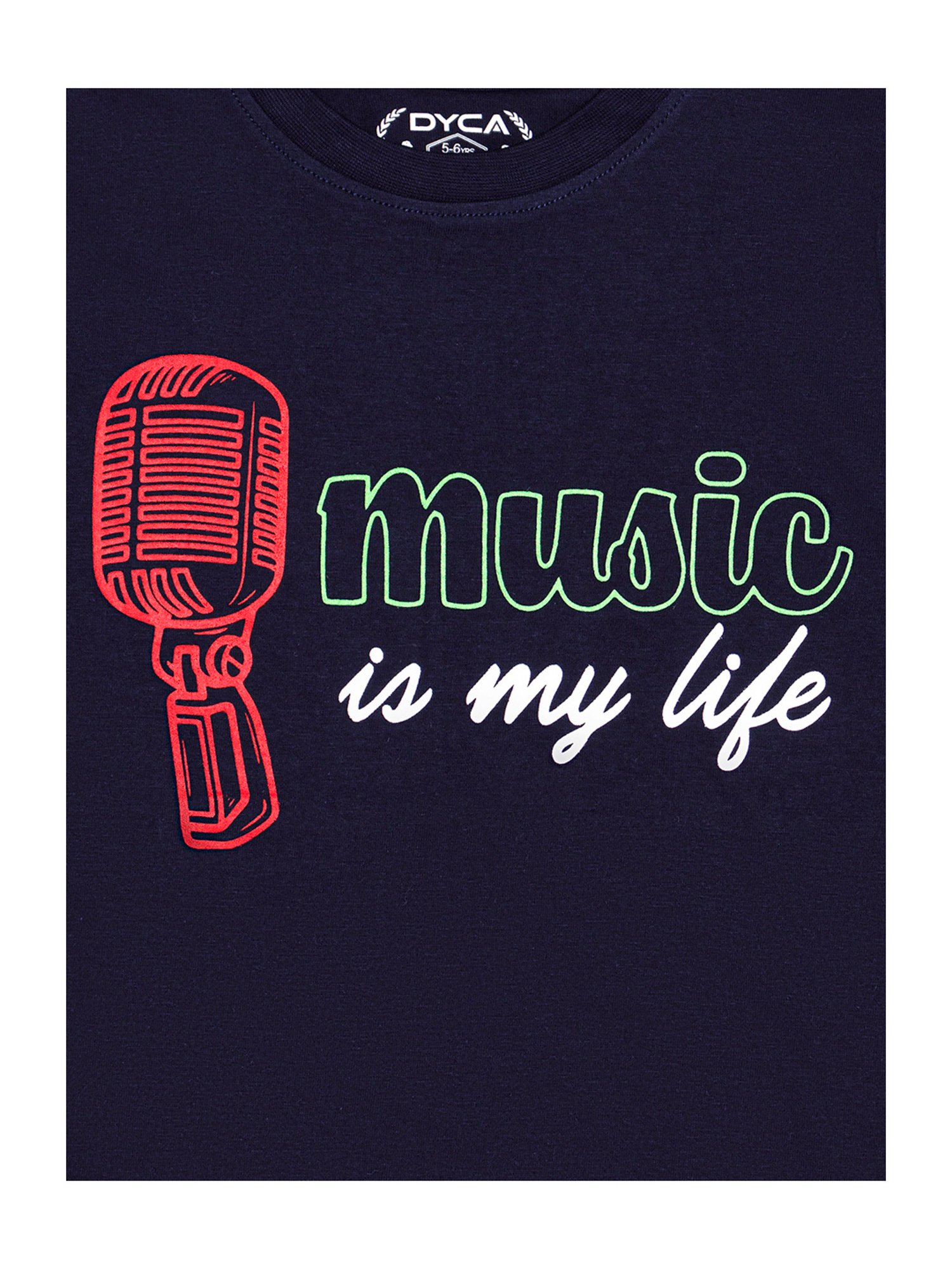 Dyca Kids Navy Printed T-Shirt