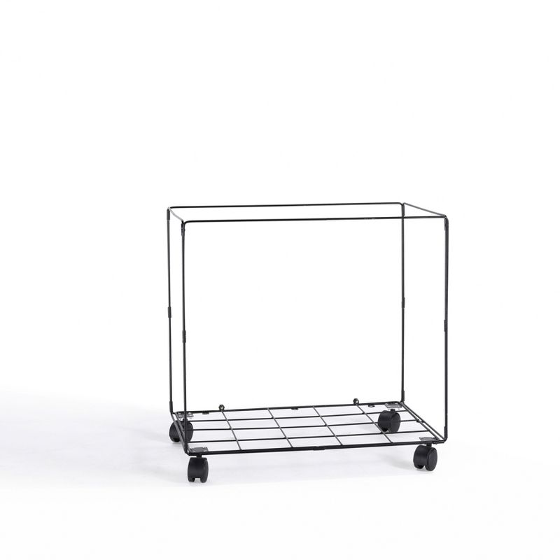 Danya B. Army Canvas Laundry Hamper on Wheels Mohave Earth