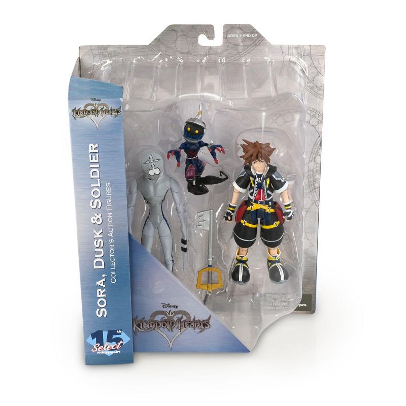 Diamond Comic Distributors, Inc. Kingdom Hearts 2 Action Figures Collection Set | Includes Sora, Dusk, & Soldier