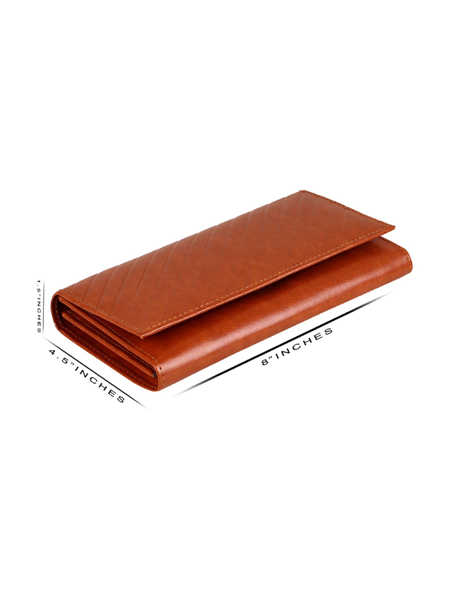 Abeeza Brown Textured Wallet for Women