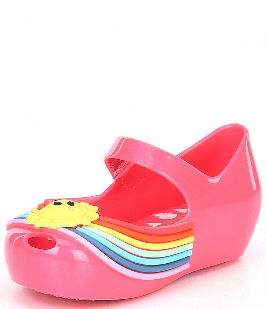 Mini Melissa Girl's Mini Ultra Girl Sunny Day Peep Toe Mary Janes (Infant)