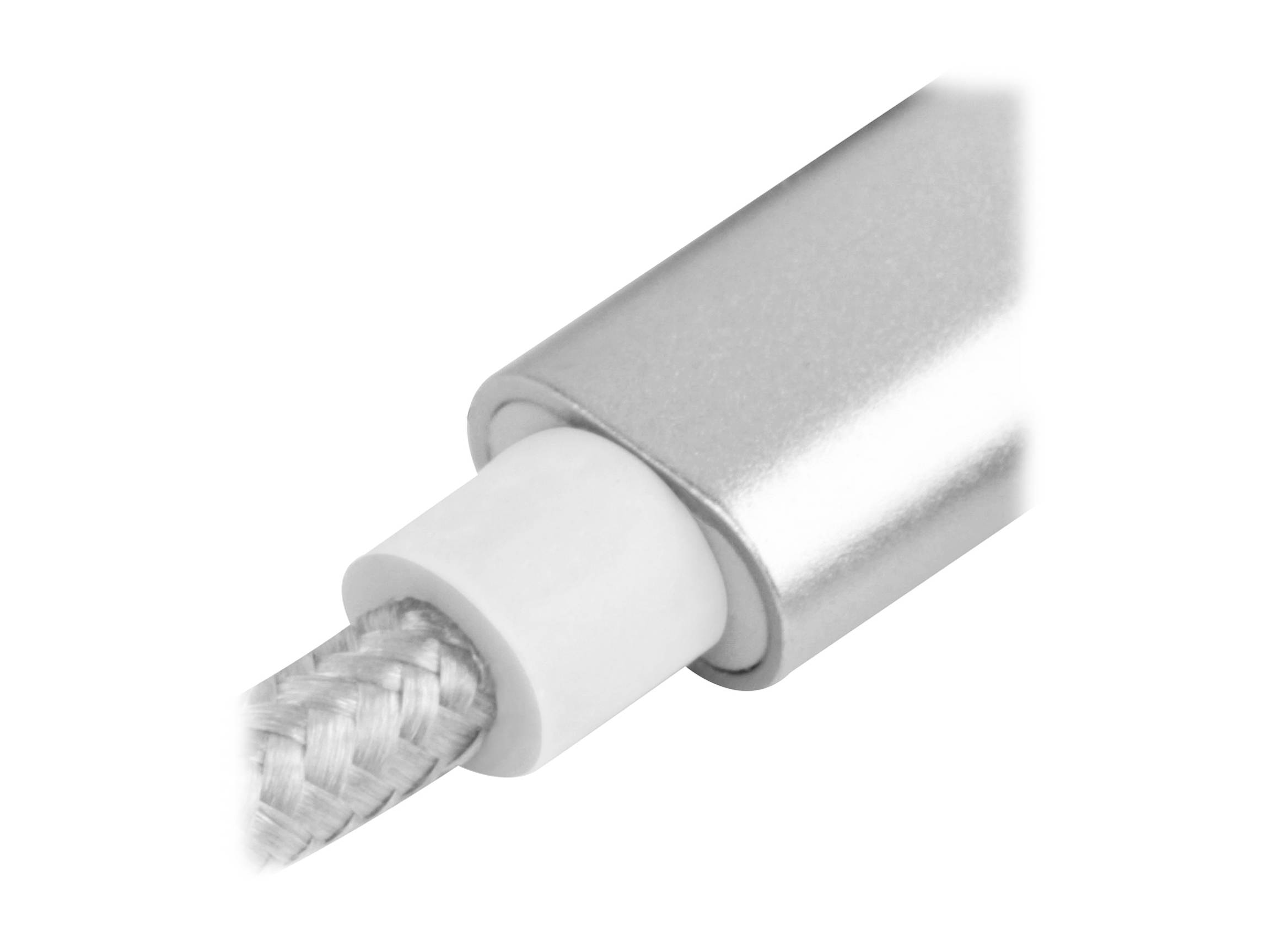 SilverStone Technology Micro USB Cable for Most Smartphones / LG / Samsung / Reversible USB-A / Reversible Micro USB-B / 1000MM - Silver - CPU01S