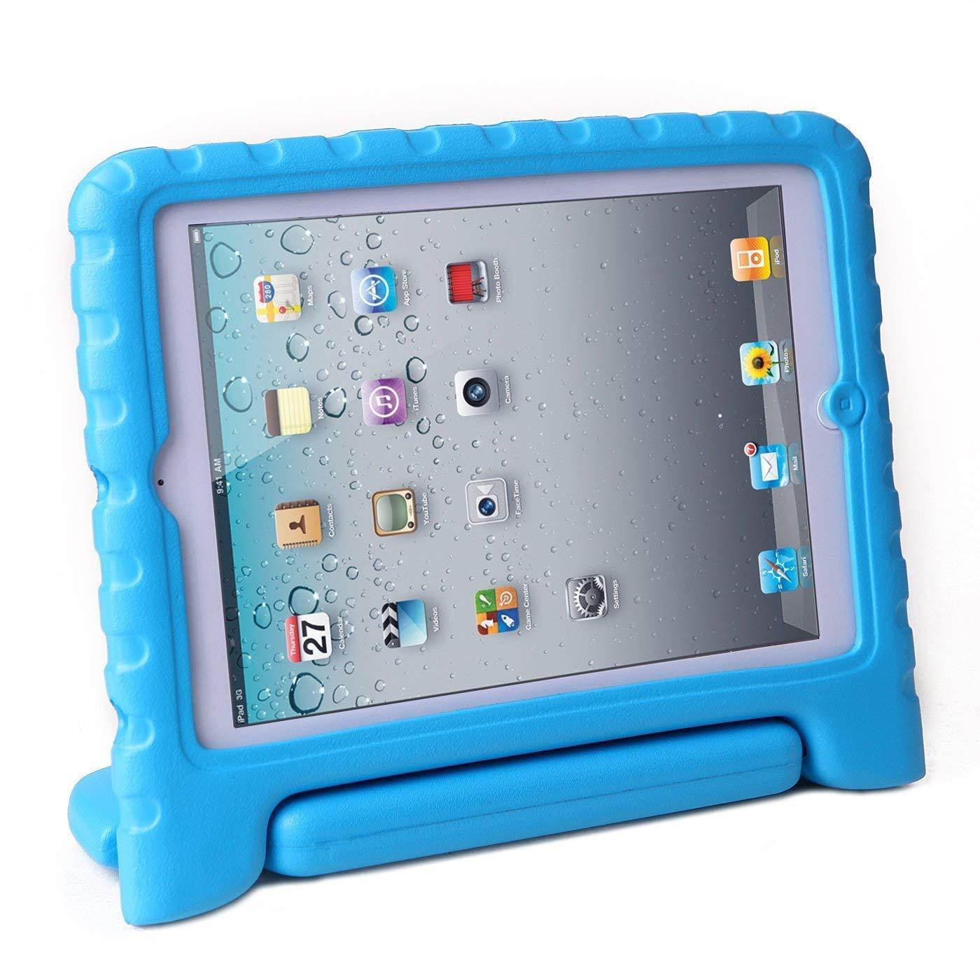 iPad Mini Case,AGRIGLEER [Kids Series]Shock Proof Convertible Handle Light Weight Super Protective Stand Cover Case for Apple iPad Mini /Mini 2/Mini 3 (Blue)