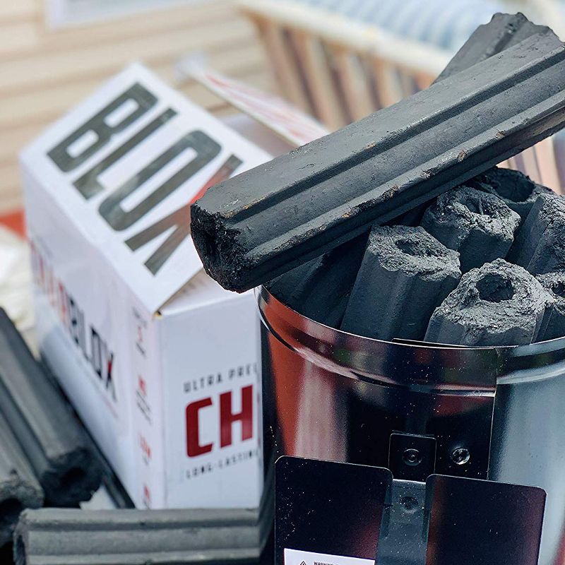 CHARBLOX Eco Friendly Long Lasting Ultra Premium Recycled Natural Hardwood Grilling Charcoal Logs, 11 Pounds