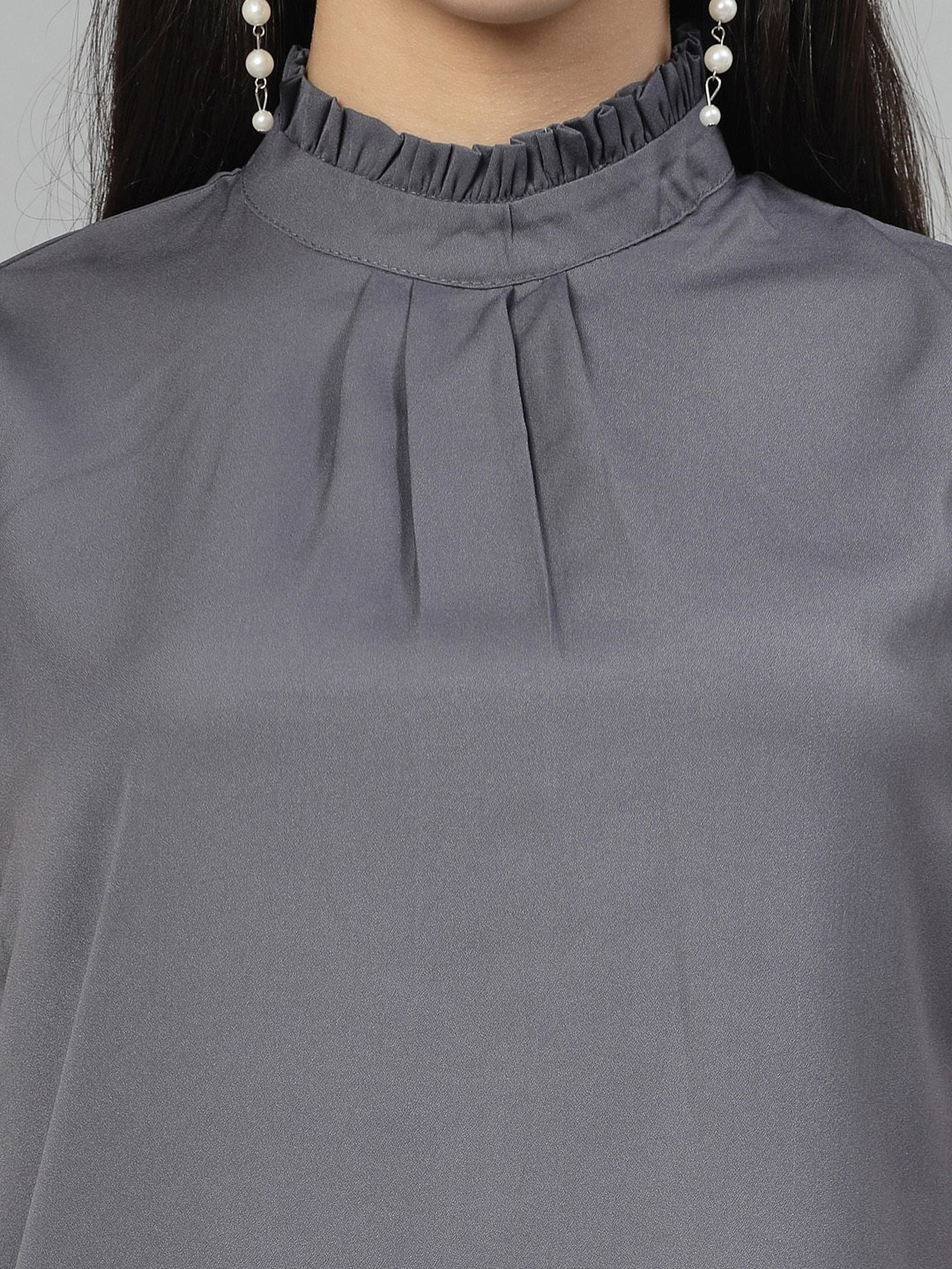 Style Quotient Grey Regular Fit Top