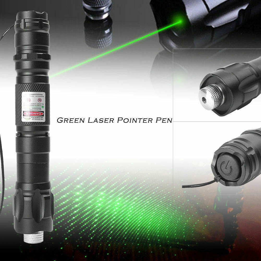 1mW 990Miles Star Beam Green Laser Pointer Pen 532nm Visible Lazer+2xBatt+char