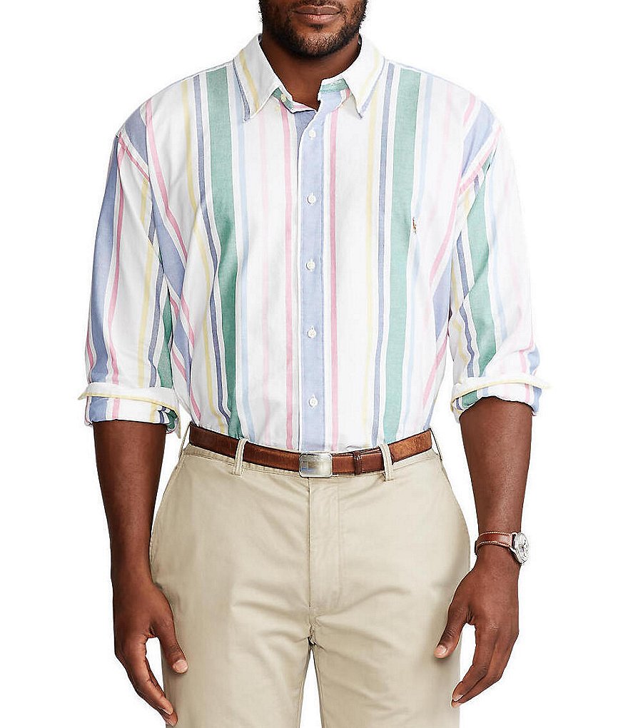 Visconti Big & Tall Abstract Print Long-Sleeve Woven Shirt