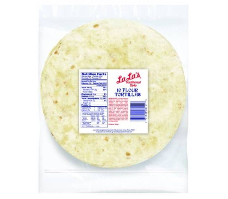 La La's Traditional Style Flour Tortillas - 24oz/10ct