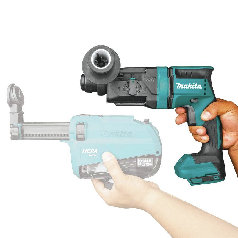 Makita XRH12Z 18V LXT Lithium-Ion Brushless 11/16 in. AVT AWS Capable Rotary Hammer, accepts SDS-PLUS bits (Tool Only)
