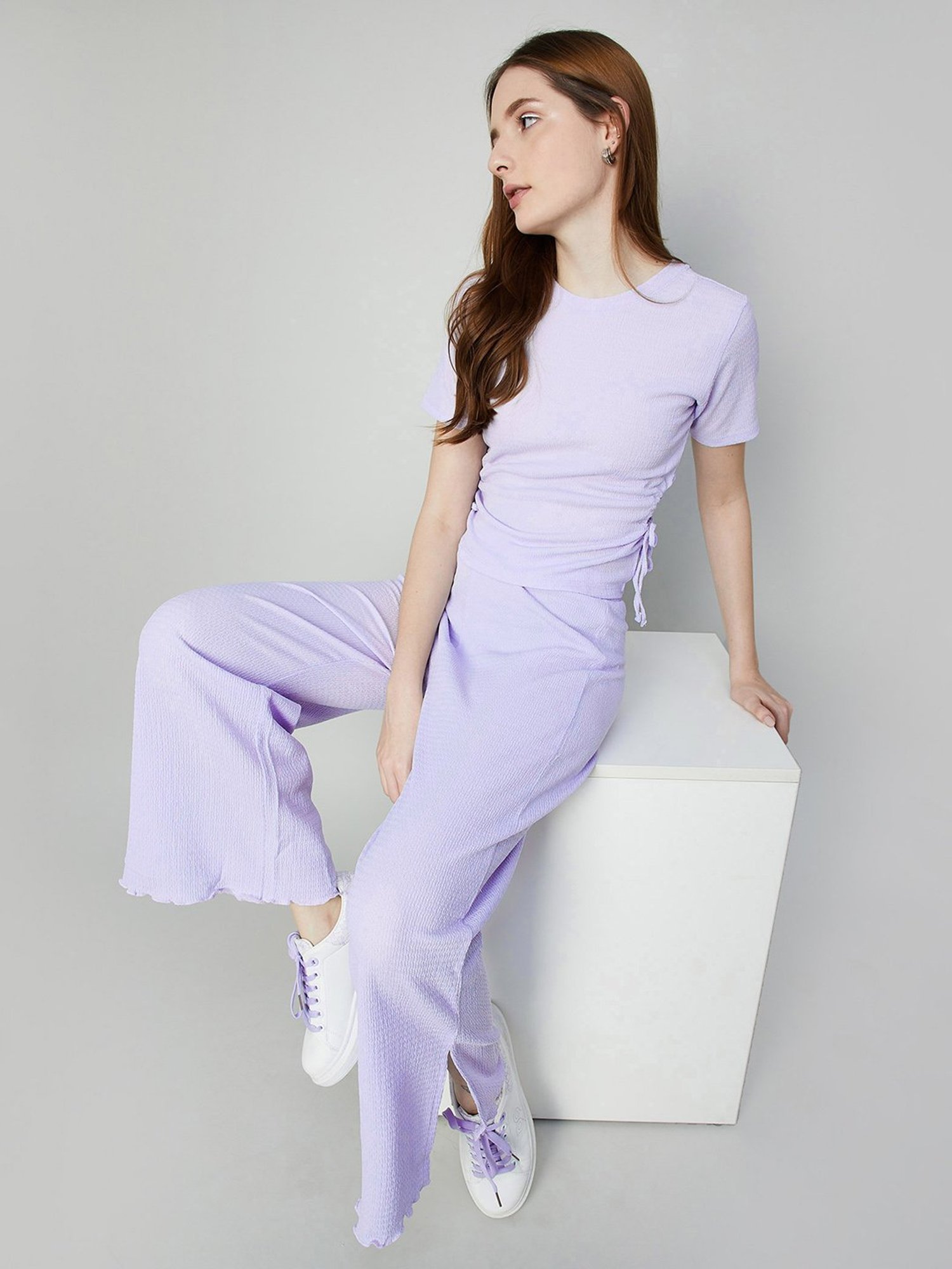 Ginger by Lifestyle Lilac Self Pattern Top