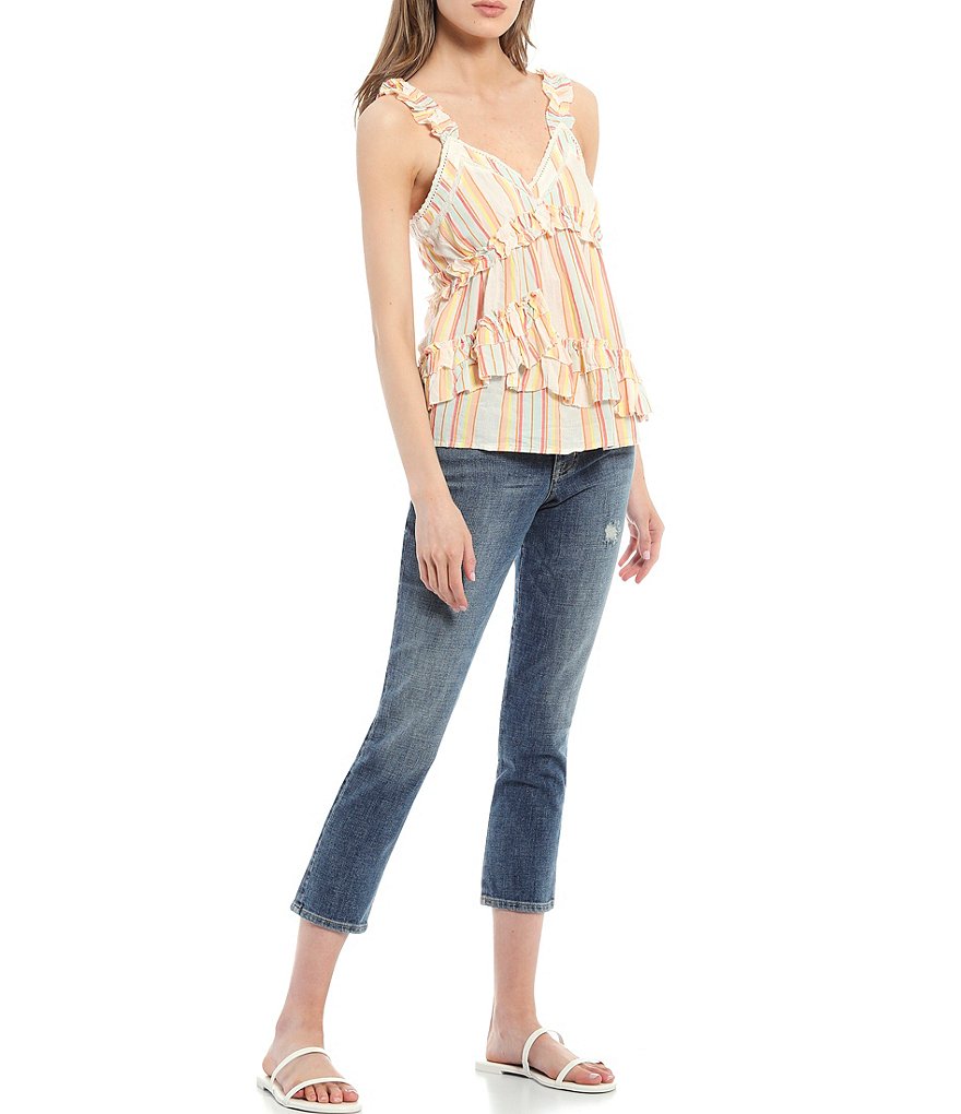 Ella Moss Sammy V-Neck Ruffle Tank