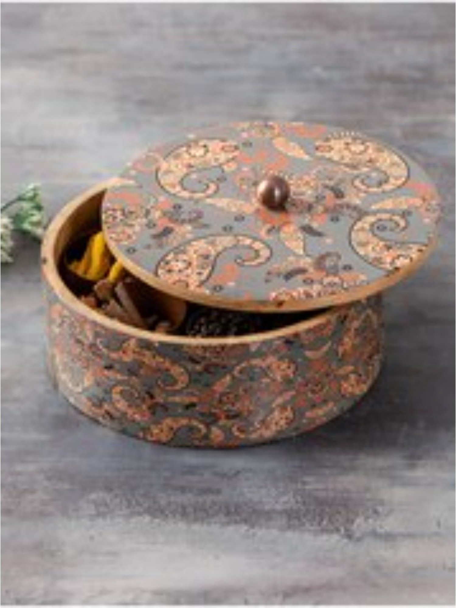 Nestroots Grey masala box for kitchen Masala dani spice rack containers for kitchen storage spice