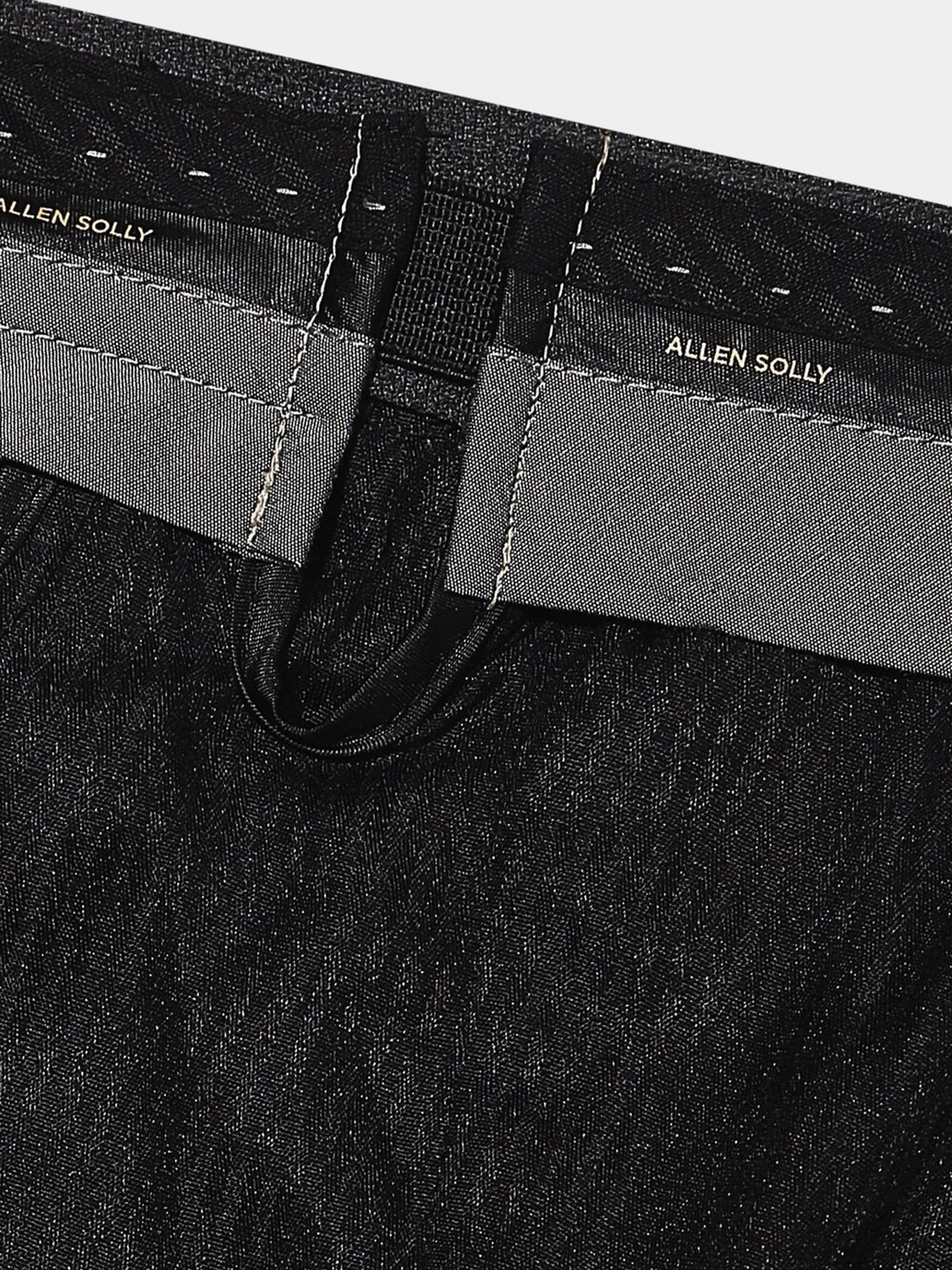 Allen Solly Grey Slim Fit Texture Trousers