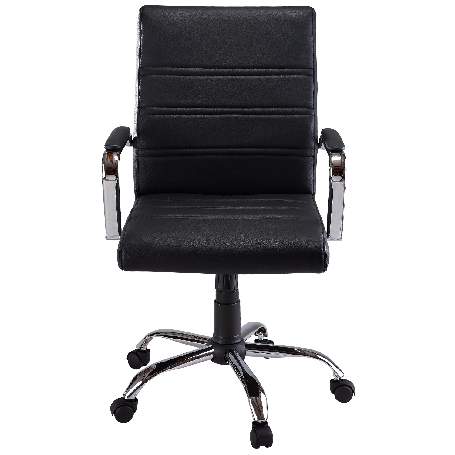 PU Leather Executive Conference Desk Chair High Back Office Chair Adjustable Swivel Chair With Arms White