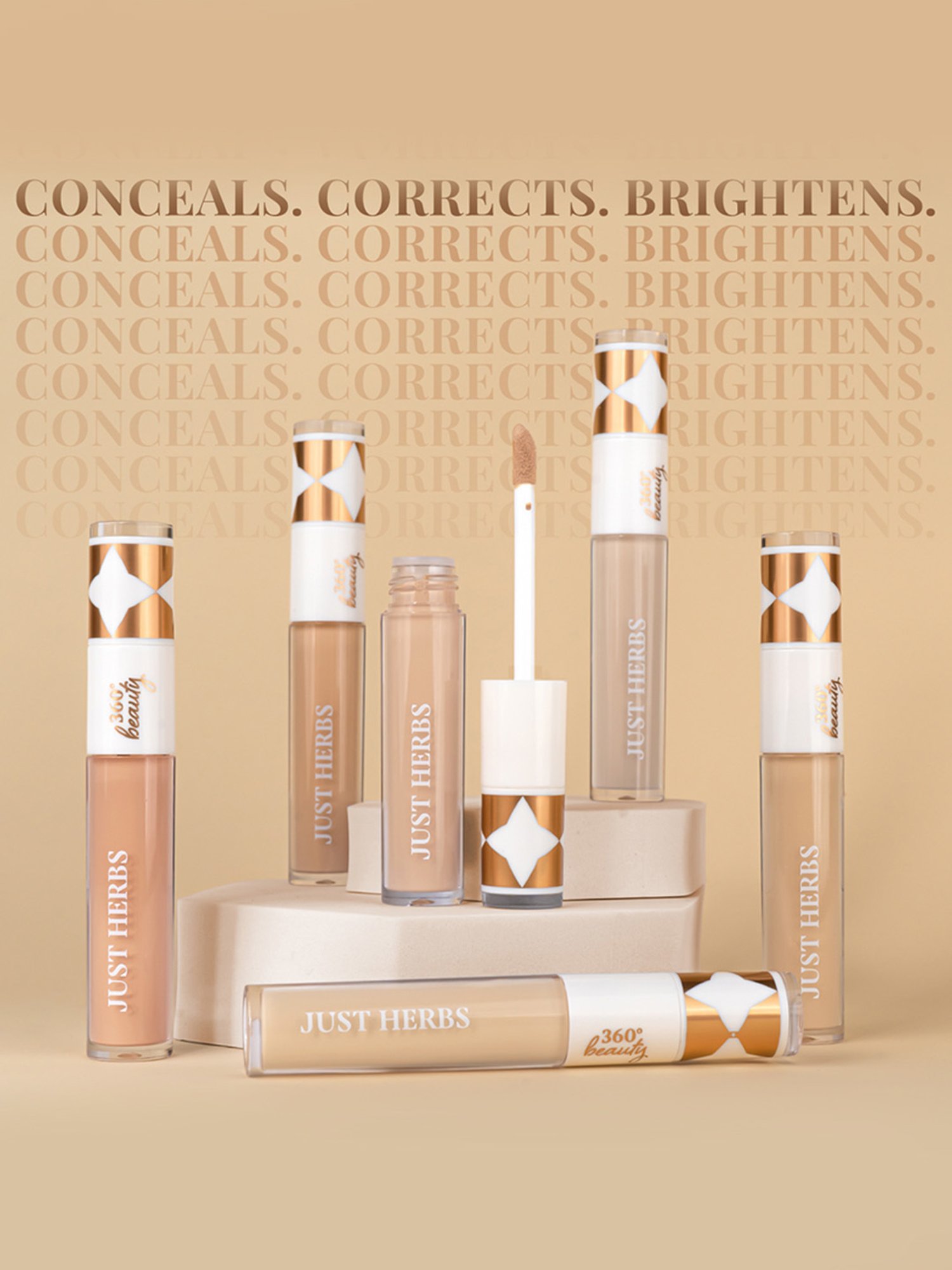 JUST HERBS Brightening & Correcting Concealer 04-Natural - 6 ml