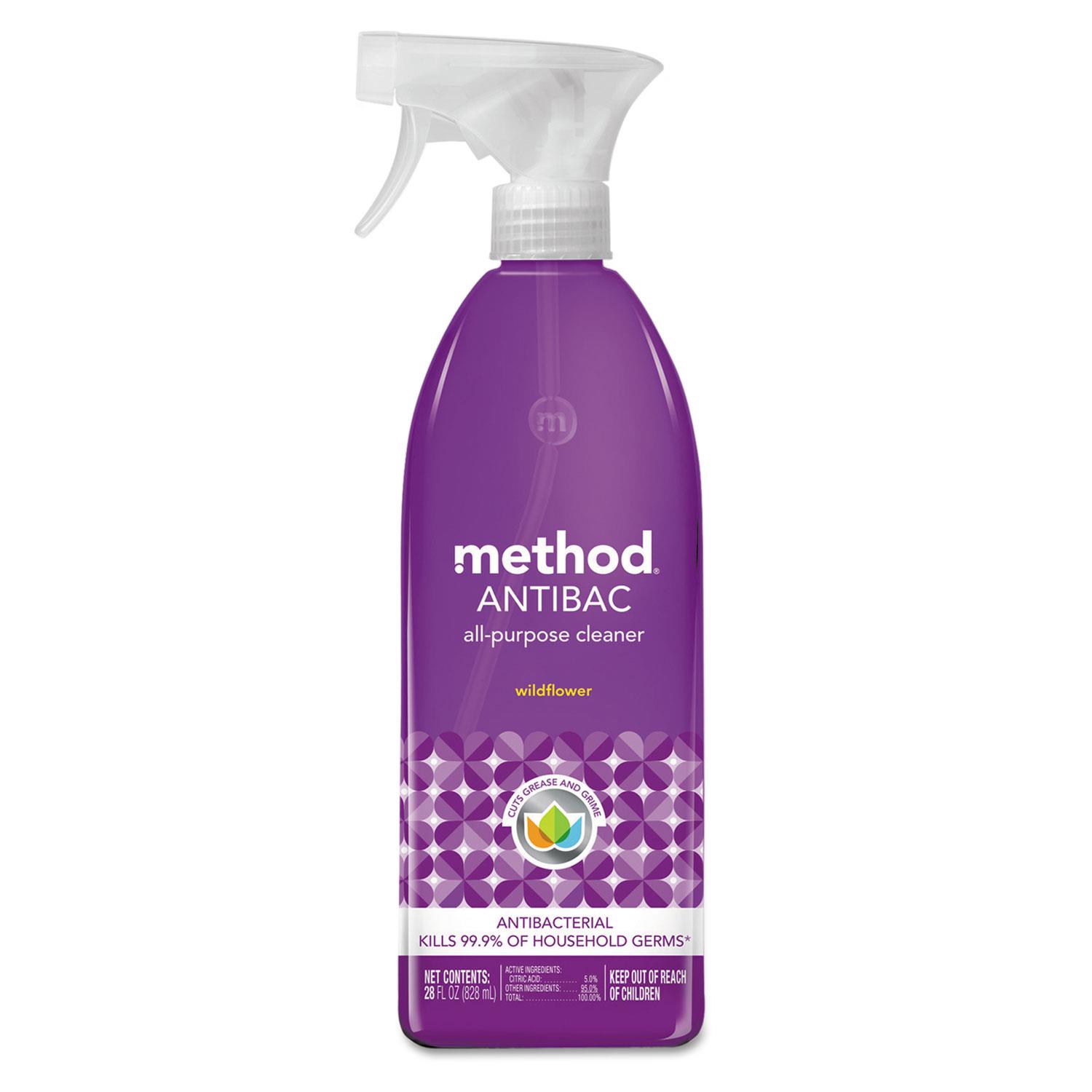 Method Antibac All-Purpose Cleaner Wildflower 28 oz Spray Bottle 8/Carton 01454