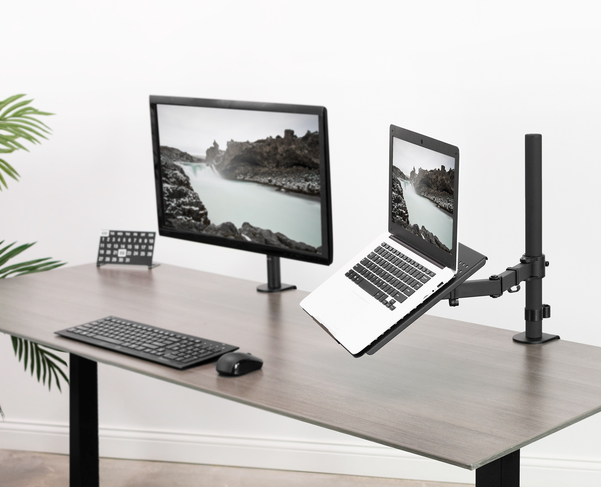 VIVO Single Laptop / Notebook Desk Mount / Stand Fully Adjustable Extension with Clamp (STAND-V001L)